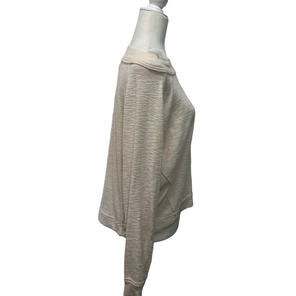 Free People Long Sleeve Pullover Top Women’s sz. S Relaxed Fit Cream - Picture 4 of 9